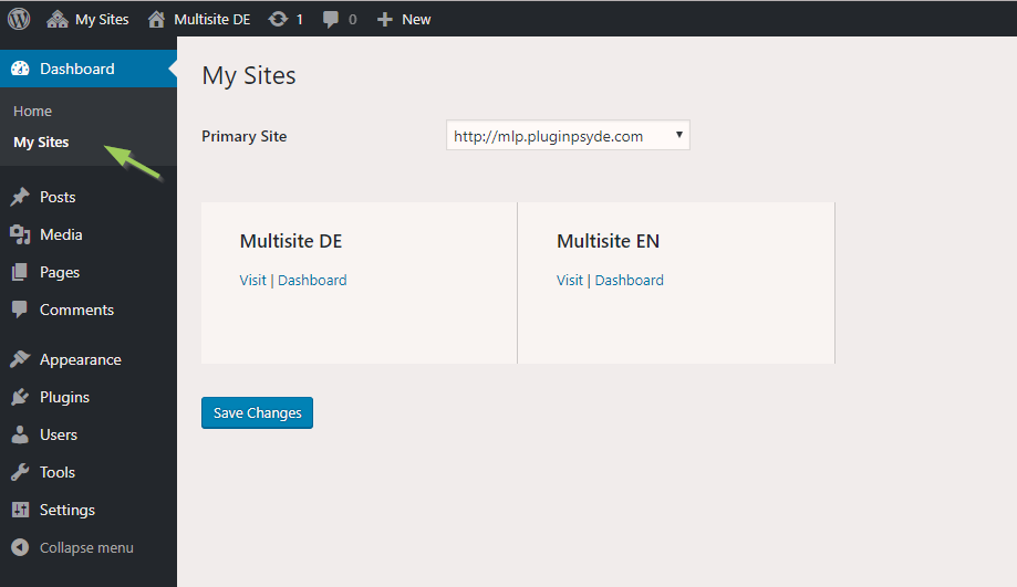 WordPress Multisite Overview - Multisite Admin Dashboard