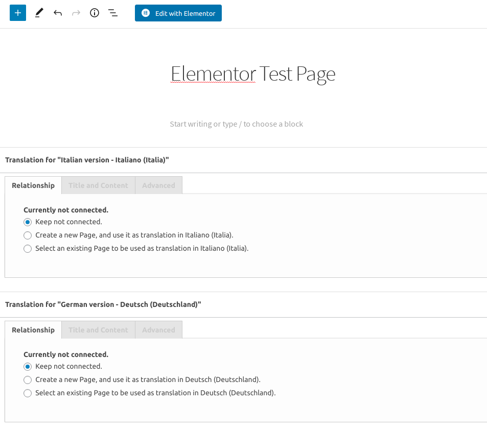 Elementor Test Page